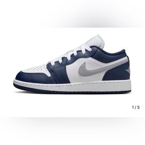 Jordan Air 1 Low Navy and Gray Sneakers